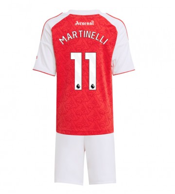 Arsenal Gabriel Martinelli #11 Hjemmebanetrøje Børn 2025-26 Kortærmet (+ Korte bukser)